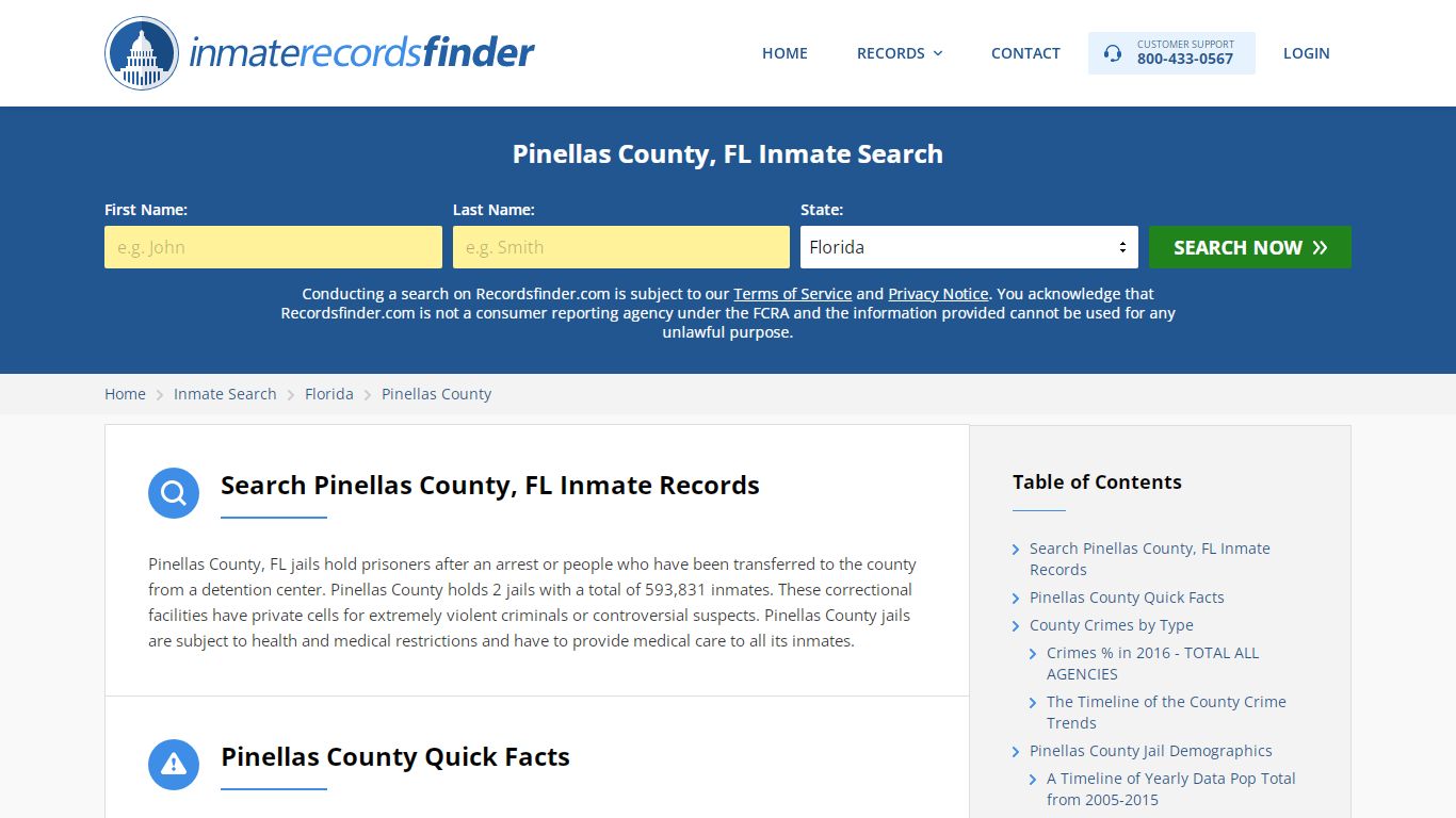 Pinellas County, FL Inmate Lookup & Jail Records Online